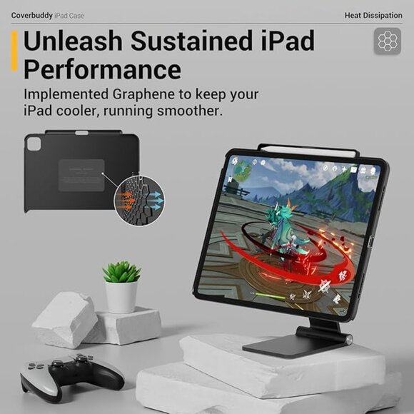 MAGEASY CoverBuddy for 2020-2022 iPad Pro 11"- 2024 iPad Air 11, (White) - Picture 4 of 6